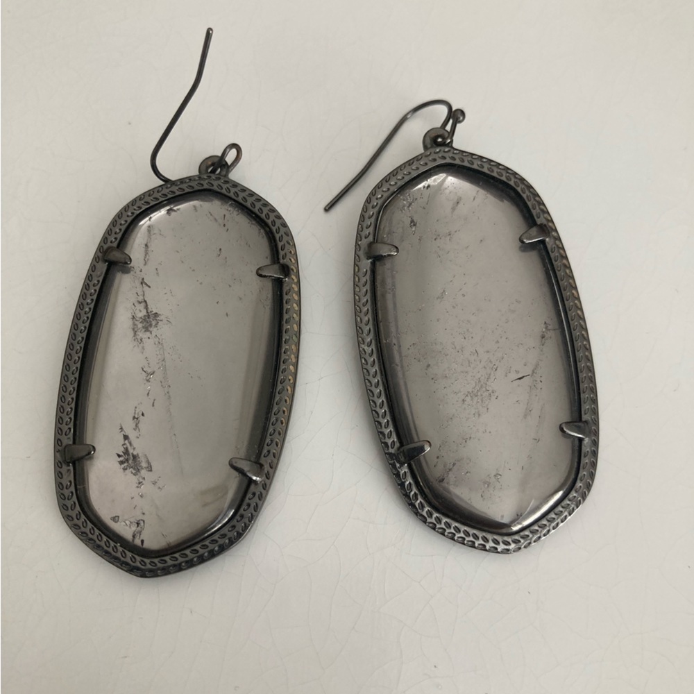 Kendra Scott Gunmetal Danielle earrings